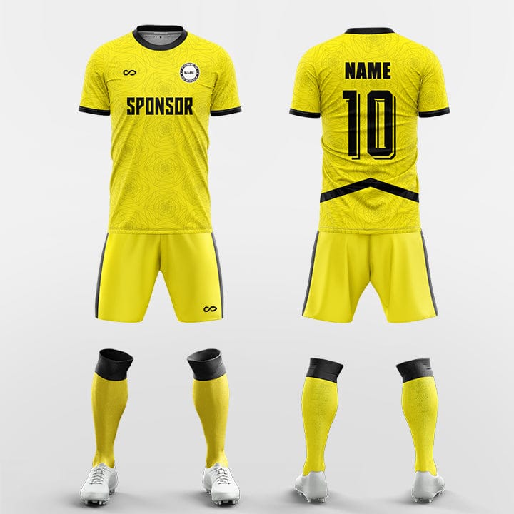 XTeamwear Soccer Uniforms yellow / S bloom - Custom Soccer Jerseys Kit Sublimated for Team