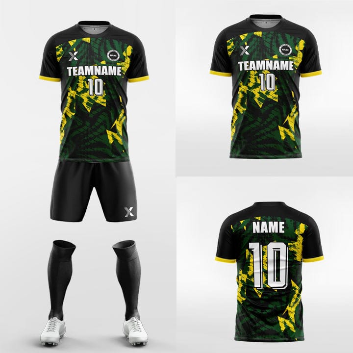 XTeamwear Soccer Uniforms yellow / S Custom Soccer Kit – Shattered Geometric Print & Modern Fit (Jersey, Shorts & Socks)