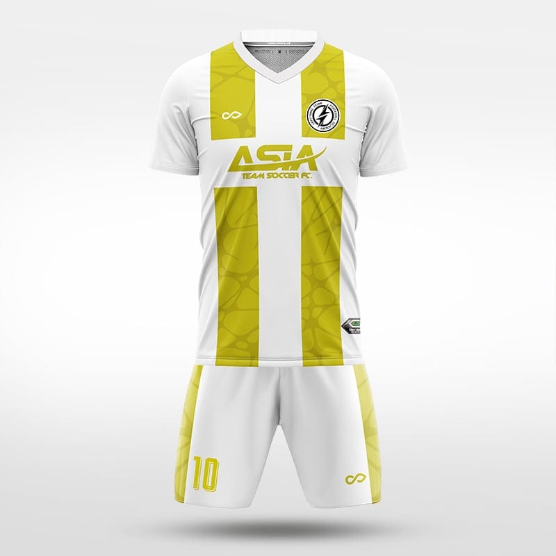 XTeamwear Soccer Uniforms yellow / S fissure - Custom Soccer Jerseys Kit Sublimated for Team - WS204GCLS3