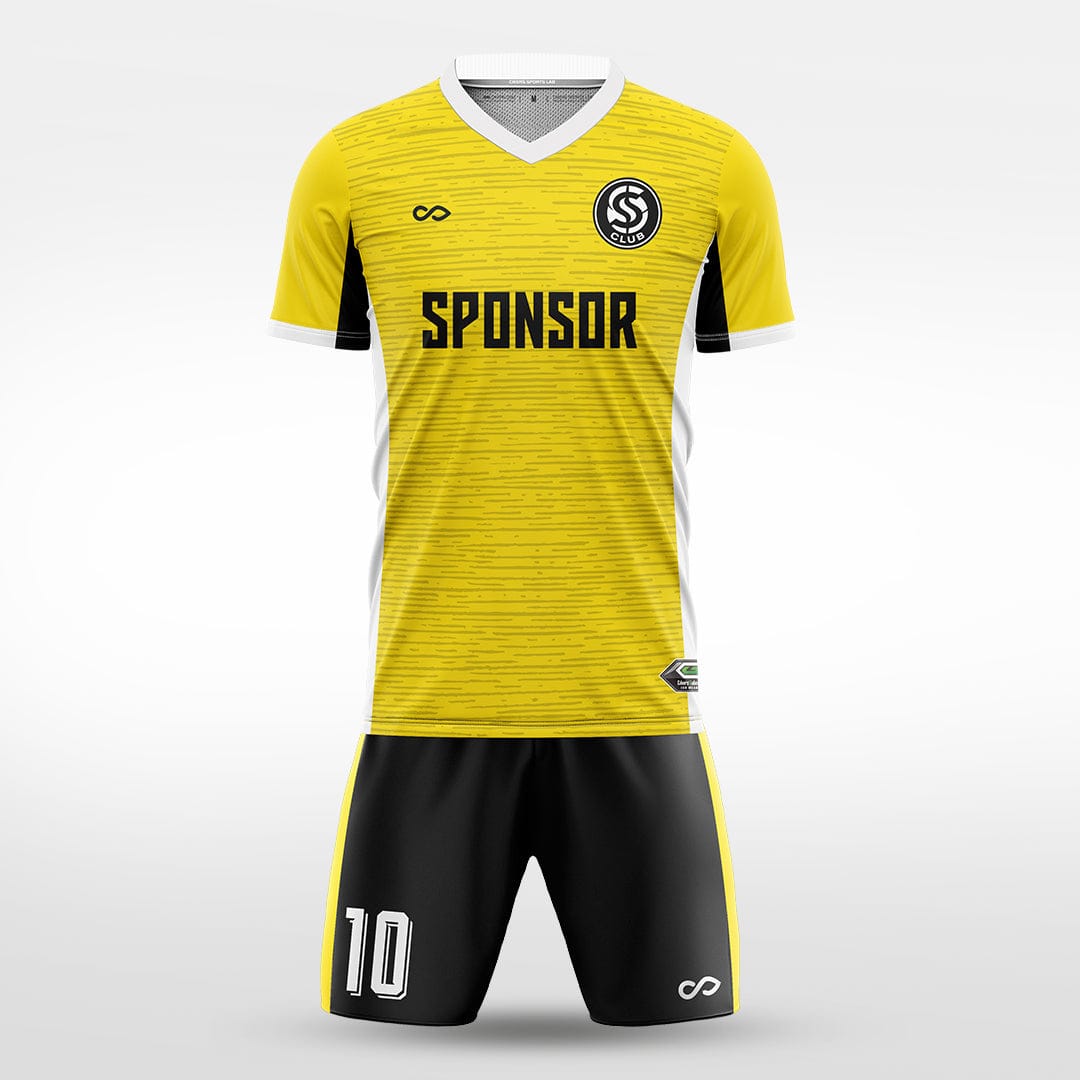 XTeamwear Soccer Uniforms yellow / S Flashing Line - Custom Soccer Jerseys Kit Sublimated for Team - WS204GCSSX3