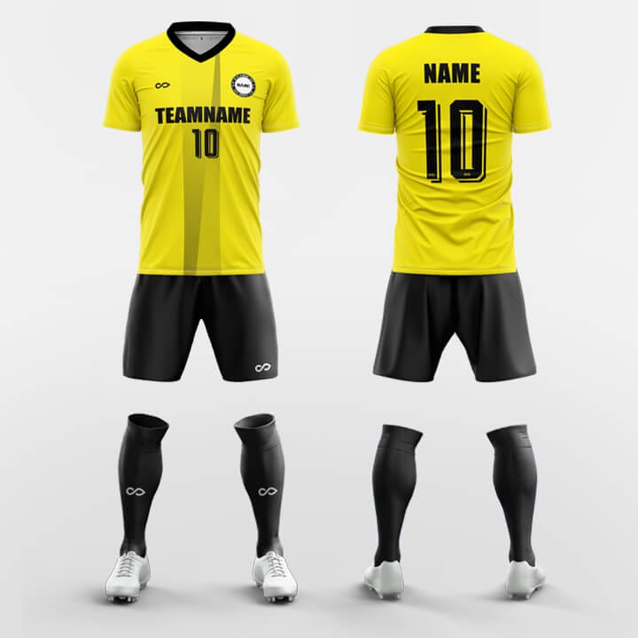 XTeamwear Soccer Uniforms Yellow / S Furor- Sublimated Design Custom Soccer Jerseys Set