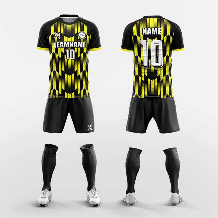 XTeamwear Soccer Uniforms Yellow / S Meteor - Custom Soccer Jerseys Kit Sublimated Design