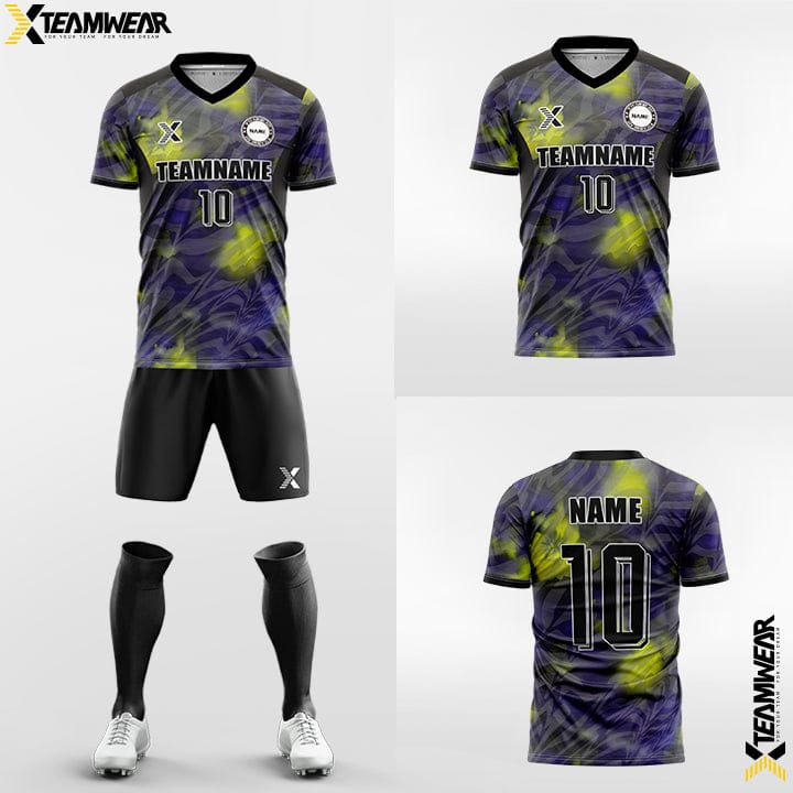 XTeamwear Soccer Uniforms Yellow / S Mottled halo - Custom Soccer Jerseys Kit Sublimated for Team