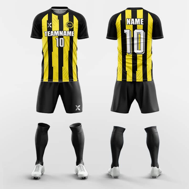 XTeamwear Soccer Uniforms Yellow / S Patch - Sublimated Design Custom Soccer Jerseys Set