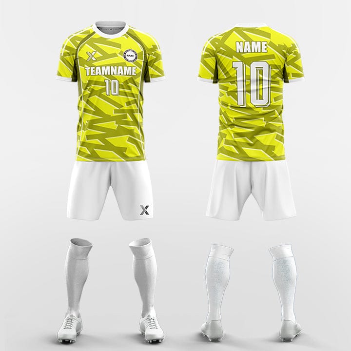 XTeamwear Soccer Uniforms yellow / S Random clusters - Custom Soccer Jerseys Kit Sublimated for Team