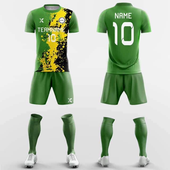 XTeamwear Soccer Uniforms Yellow / S Spray painting - Custom Soccer Jerseys Kit Sublimated for Team FT260210S