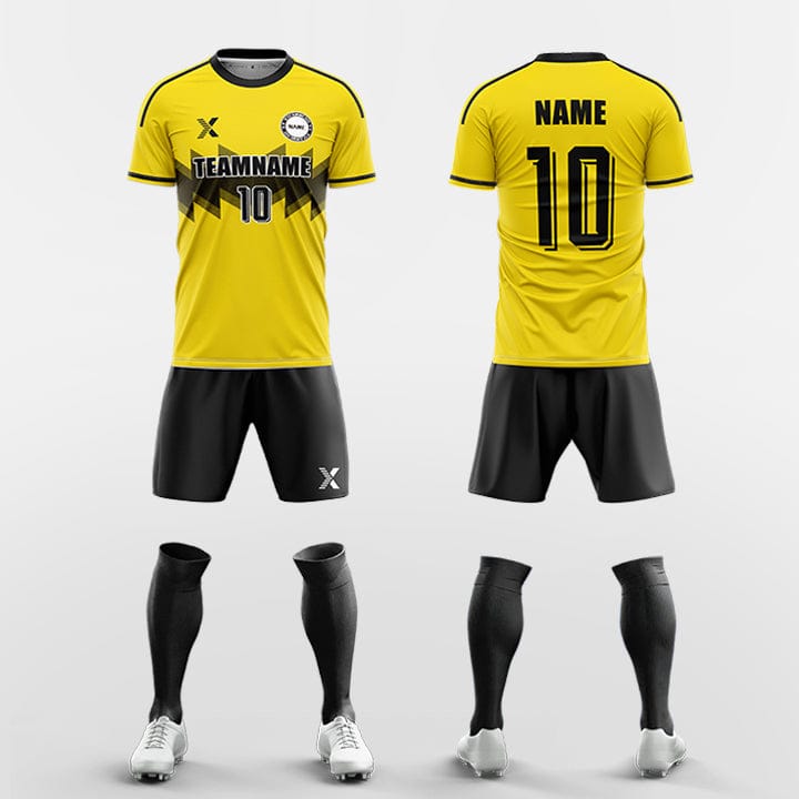 XTeamwear Soccer Uniforms yellow / S Stepped - Custom Soccer Jerseys Kit Sublimated for Team