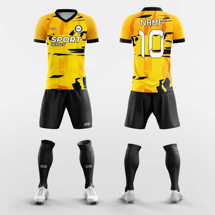 XTeamwear Soccer Uniforms Yellow / S Tabby - Custom Soccer Jerseys Kit Sublimated for Team