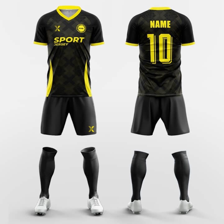 XTeamwear Soccer Uniforms Yellow / S Trim-Custom Soccer Jerseys Kit Sublimated Design