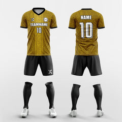 XTeamwear Soccer Uniforms yellow / S XTeamwear Custom Soccer Kit – Snake Texture Crew Neck Jersey Set