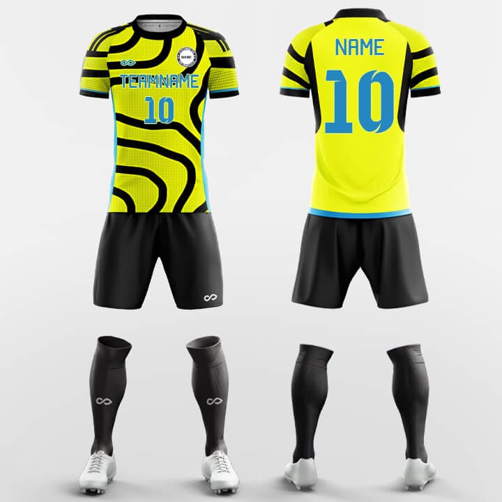 XTeamwear Soccer Uniforms Yellow / S Zebra - Custom Soccer Jerseys Kit Sublimated for Team