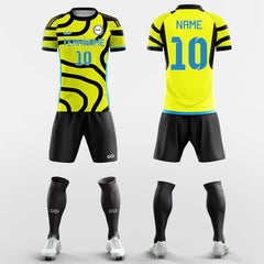 XTeamwear Soccer Uniforms Yellow / S Zebra - Custom Soccer Jerseys Kit Sublimated for Team