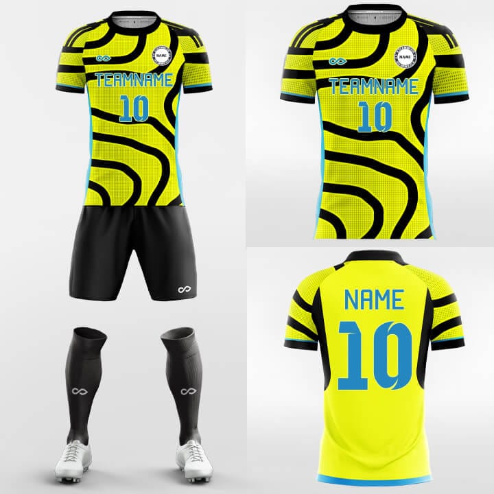 XTeamwear Soccer Uniforms Zebra - Custom Soccer Jerseys Kit Sublimated for Team