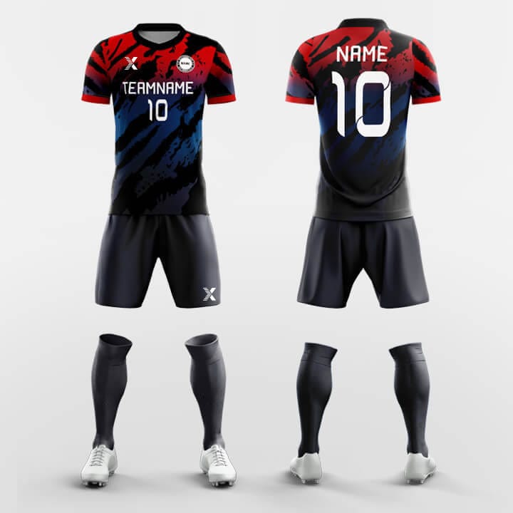 XTeamwear Soccer Uniforms Zebra Stripe-Custom Soccer Jerseys Kit Sublimated Design