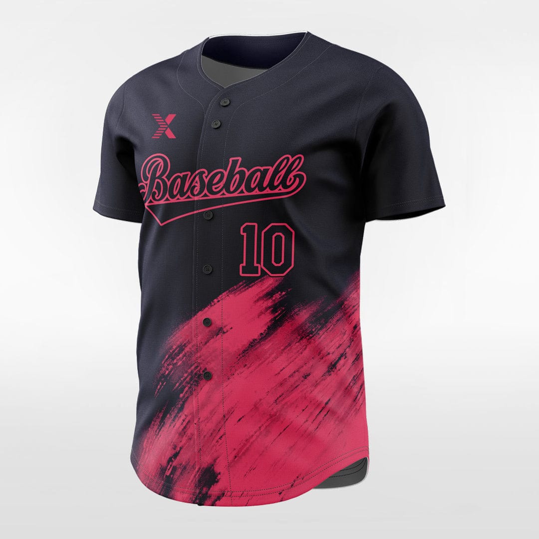 XTeamwear Solar Flare - Customized Men's Sublimated Button Down Baseball Jersey