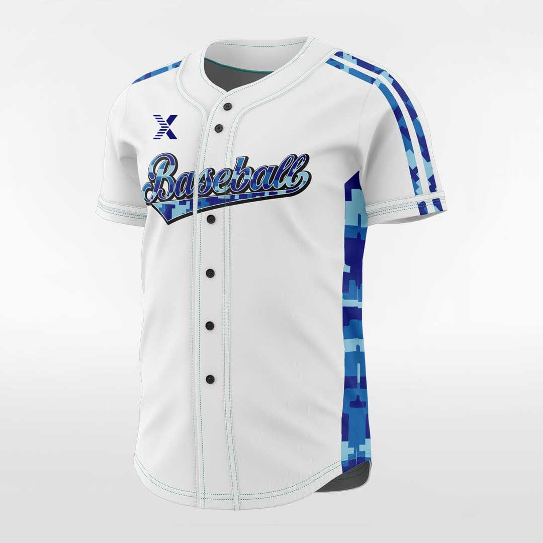 XTeamwear Swordfish - Customized Men's Sublimated Button Down Baseball Jersey