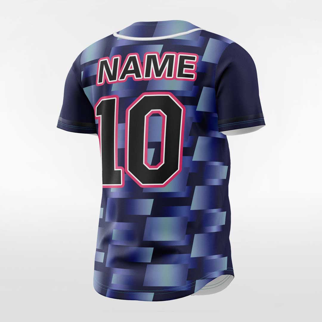 XTeamwear Three-Dimensional Space - Customized Men's Sublimated Button Down Baseball Jersey