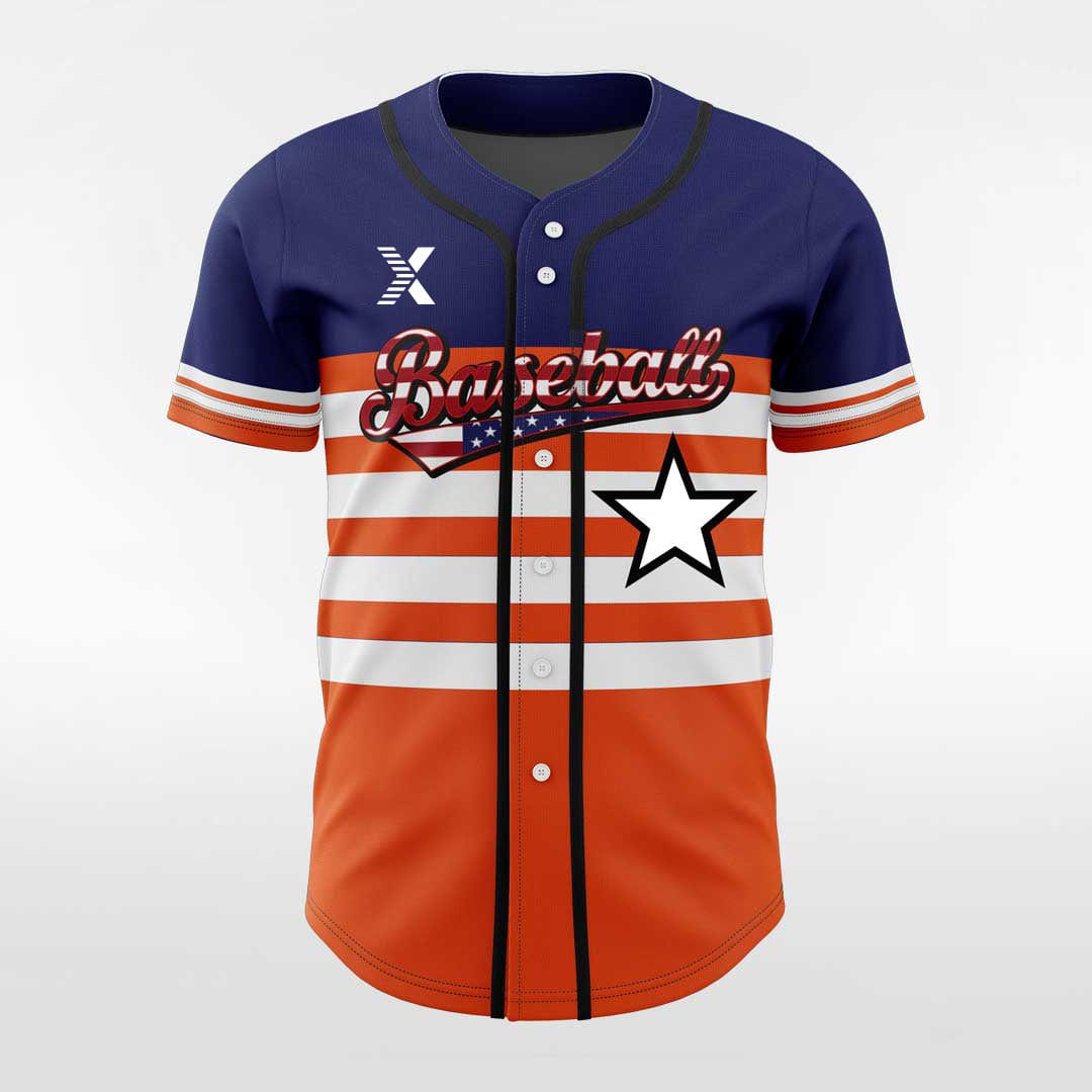 XTeamwear Tomorrow's Stars - Customized Men's Sublimated Button Down Baseball Jersey
