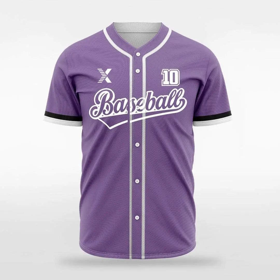 XTeamwear Violet / S Hip Colors - Customized Men's Sublimated Button Down Baseball Jersey