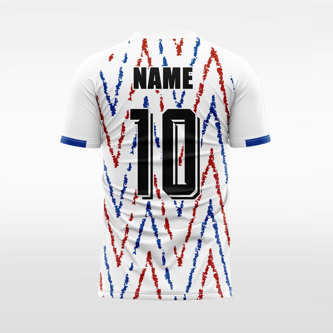 XTeamwear Wavy dashed line - Custom Design Soccer Jersey for Men Sublimation