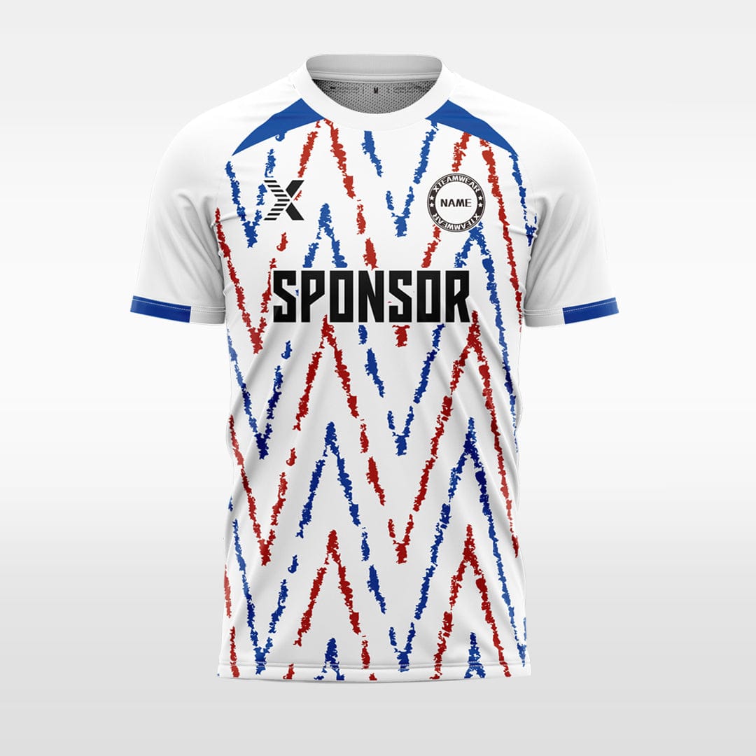 XTeamwear Wavy dashed line - Custom Design Soccer Jersey for Men Sublimation