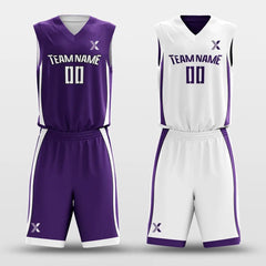 XTeamwear White&Purple / S CLASSIC20 - Customized Reversible Sublimated Basketball Set