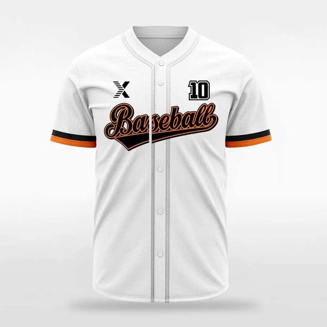 XTeamwear White / S Classic Colors - Customized Men's Sublimated Button Down Baseball Jersey