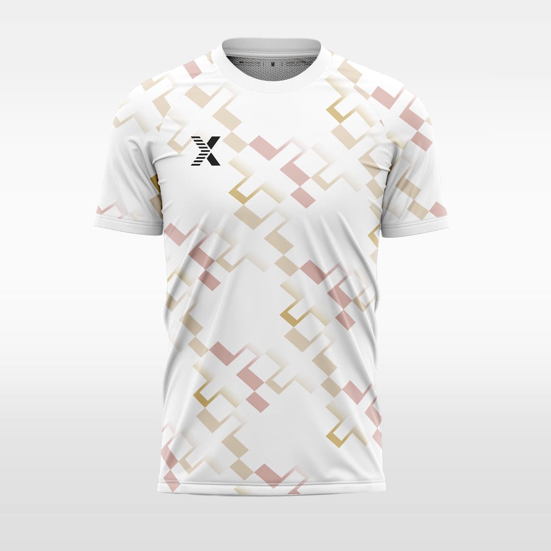 XTeamwear yellow / S Cross Square Pattern - Custom Design Soccer Jersey for Men Sublimation