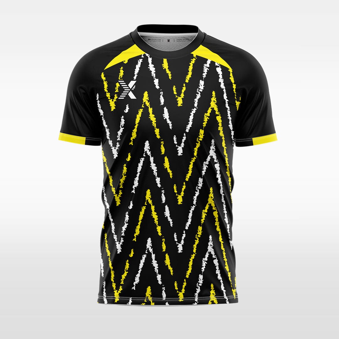 XTeamwear yellow / S Wavy dashed line - Custom Design Soccer Jersey for Men Sublimation