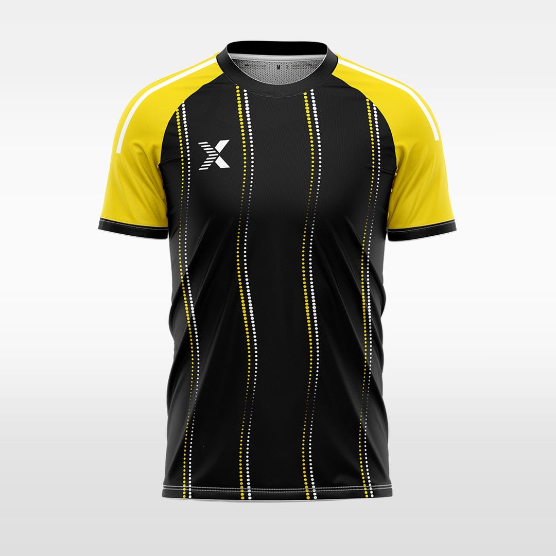 XTeamwear yellow / S wavy water droplet lines - Custom Design Soccer Jersey for Men Sublimation