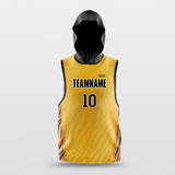 yellow basketball sleeveless hoodies