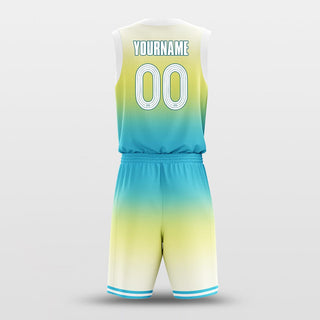 yellow blue basketball jersey set