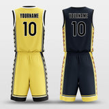 yellow custom basketball jersey