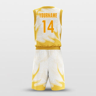 yellow custom basketball jersey