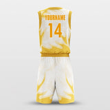 yellow custom basketball jersey