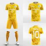 yellow custom sleeve jersey kit