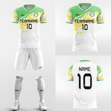 yellow custom soccer jersey kit
