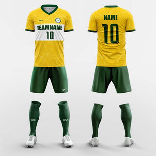 yellow custom soccer jerseys kit