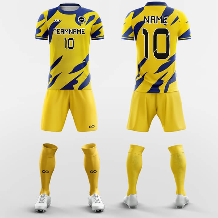 yellow soccer jersey set