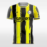 yellow soccer short sleeve jersey