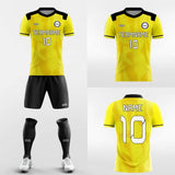     yellow soccer sublimated jersey kit