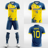 yellow sports soccer jersey kit