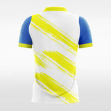 yellow stripe soccer team jersey