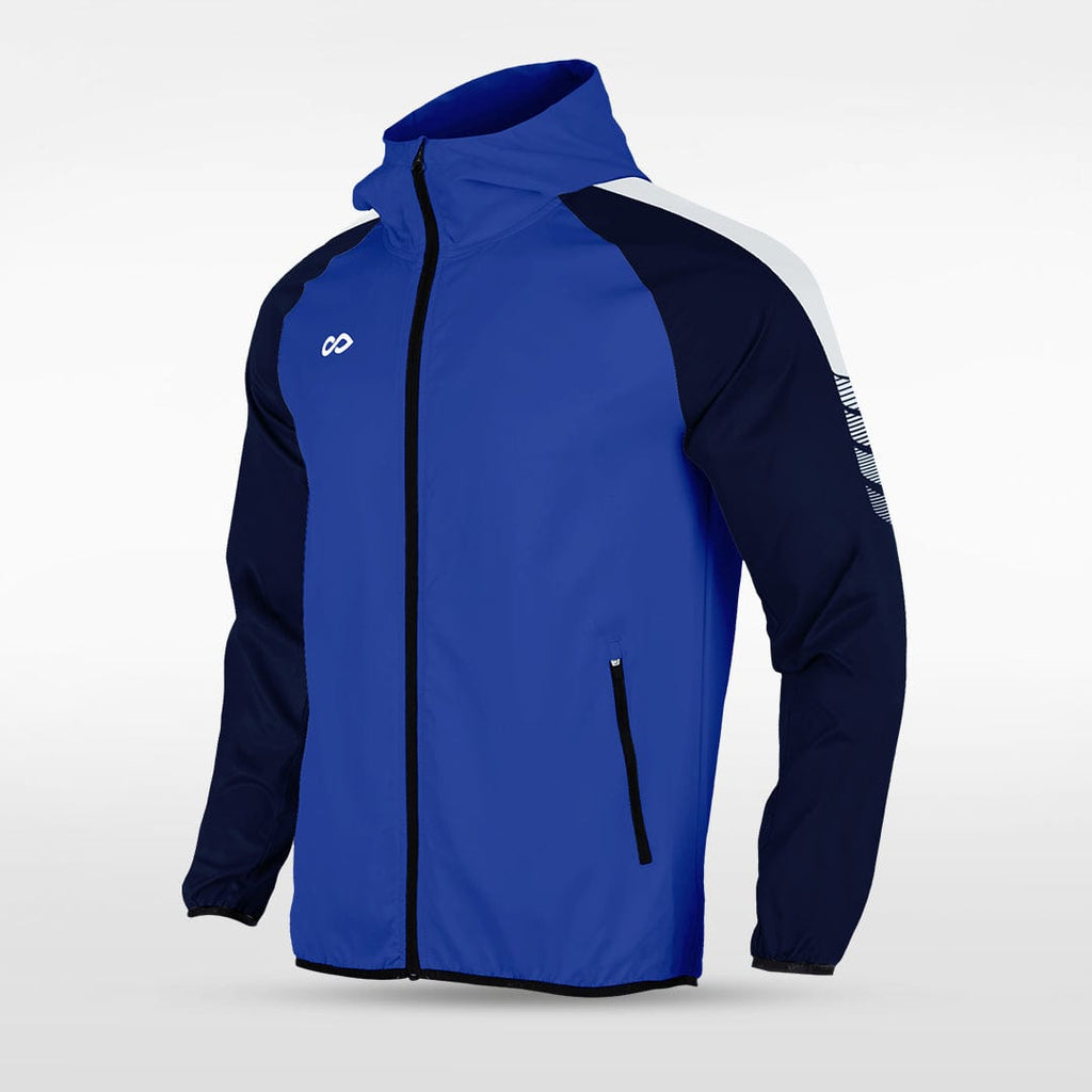 Blue Embrace Wind Customized Full-Zip Jacket Design