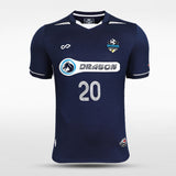Navy Blue Dragon Vein Style 3 Soccer Jersey
