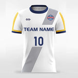 Custom White & Blue Men's Soccer Jersey