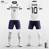 Custom Club Soccer Jerseys White and Blue
