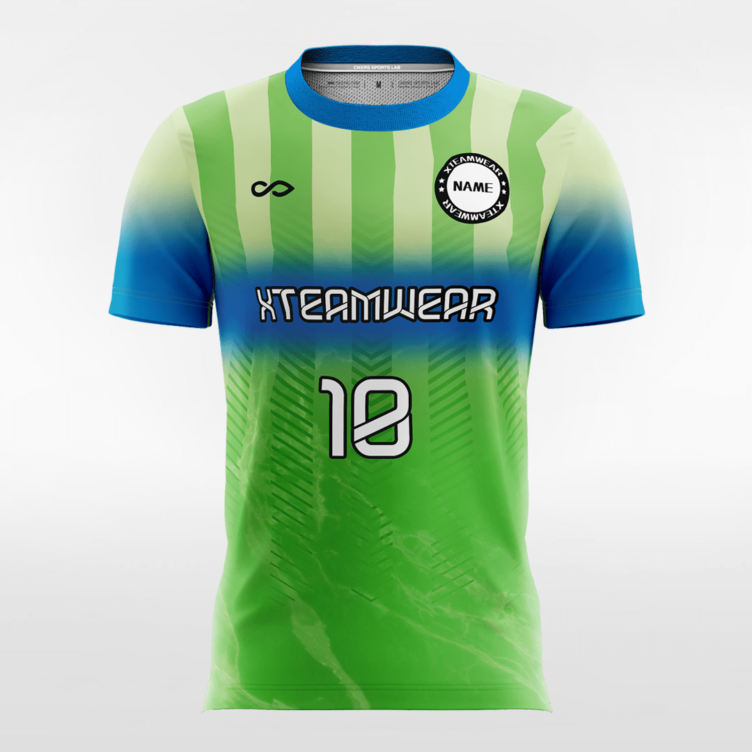 Design Green Soccer Jerseys, Green Football Shirts Print-XTeamwear