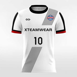 Custom White & Black Men's Soccer Jersey