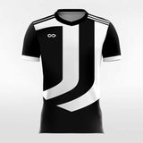 Custom White & Black Men's Soccer Jersey